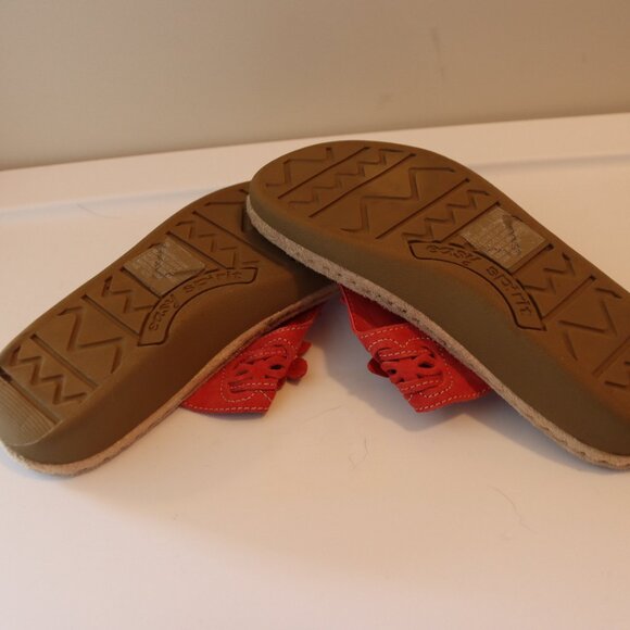 Easy Spirit Dreambeach Thong Sandal Leather Casual, Beach Floral Red Size 6M - Picture 5 of 12